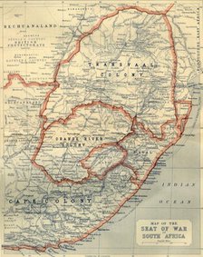 'Map of the Seat of War in South Africa', 1901. Creator: John Bartholomew.