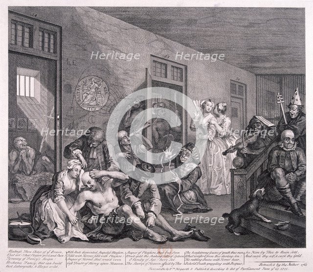 'A Rake's Progress', 1763; plate VIII of VIII. Artist: William Hogarth