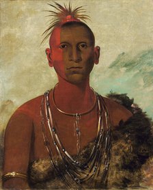Náh-se-ús-kuk, Whirling Thunder, Eldest Son of Black Hawk, 1832. Creator: George Catlin.