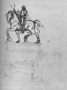 'Study for an Equestrian Monument', c1480 (1945). Artist: Leonardo da Vinci.