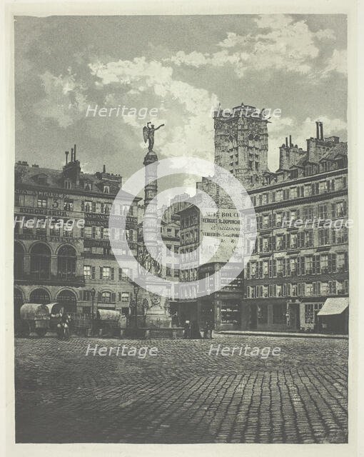 Paris, Place de Châtelet, 1854/55, printed 1982. Creator: Charles Nègre.