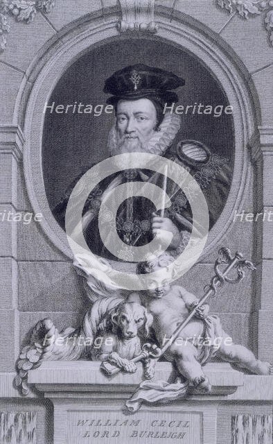 William Cecil, Ist Baron Burghley or Burchleigh, 1743. Creator: Jacobus Houbraken.
