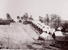 Pontoon Bridge at Deep Bottom, James River, 1864. Creator: Andrew Joseph Russell.