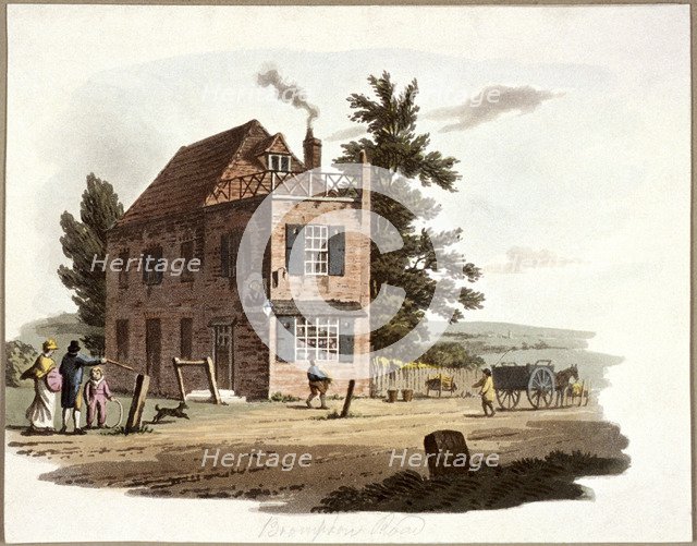 Brompton Road, Kensington, London, c1810. Artist: William Pickett