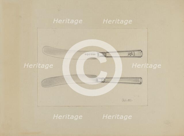 Silver Knife, c. 1936. Creator: Charlotte Winter.