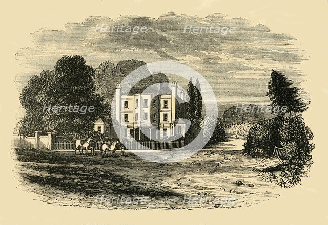 'Dr. Glennie's Academy, Dulwich Grove, in 1820', (c1878). Creator: Unknown.