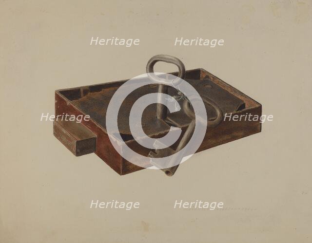 Bar Lock and Keys, 1940. Creator: Alexander Anderson.
