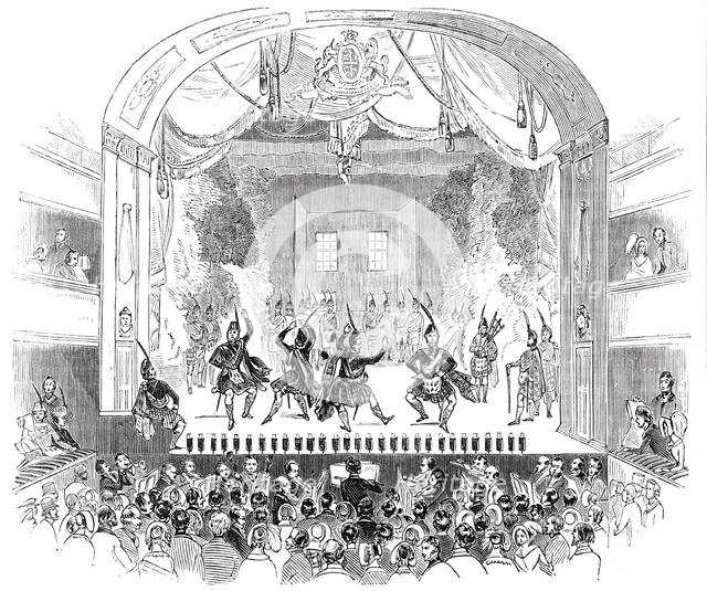 The Great Highland Bagpipe Competition, at the Theatre Royal, Edinburgh, 1844. Creator: Unknown.