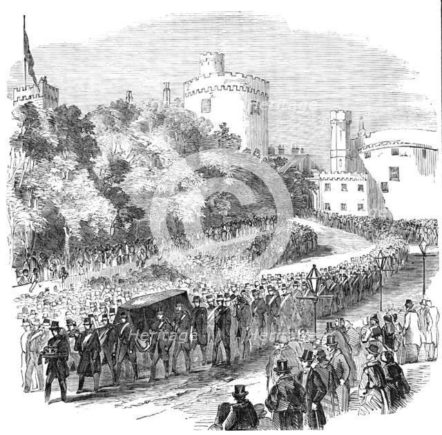 Funeral of the late Marquis of Ormonde - the Procession leaving Kilkenny Castle, 1854. Creator: Unknown.
