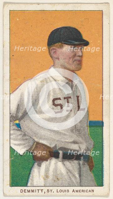 Demmitt, St. Louis, American League, from the White Border series (T206) for the Americ..., 1909-11. Creator: American Tobacco Company.