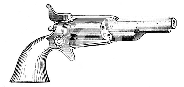 Colt revolver, c1880. Artist: Unknown