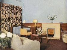'Living-room in Miss Dinshaw's apartment, Stockleigh Hall, Regent's Park, Gordon Russell Ltd.', 1937 Creator: Unknown.