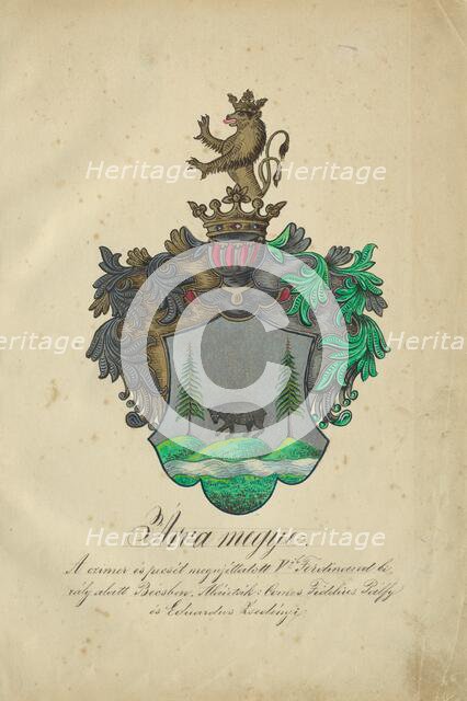 Coat of arms of Orava counties, 1904-1910. Creator: Adolf Medzihradsky.