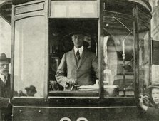 'His Majesty Driving A Tram Through The Streets Of Glasgow ..., 1924', 1937. Creator: Unknown.
