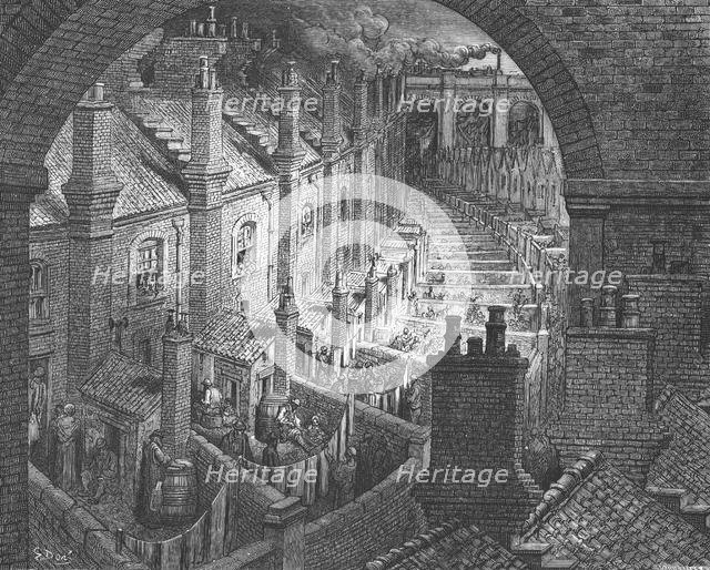 'Over London - By Rail', 1872.  Creator: Gustave Doré.