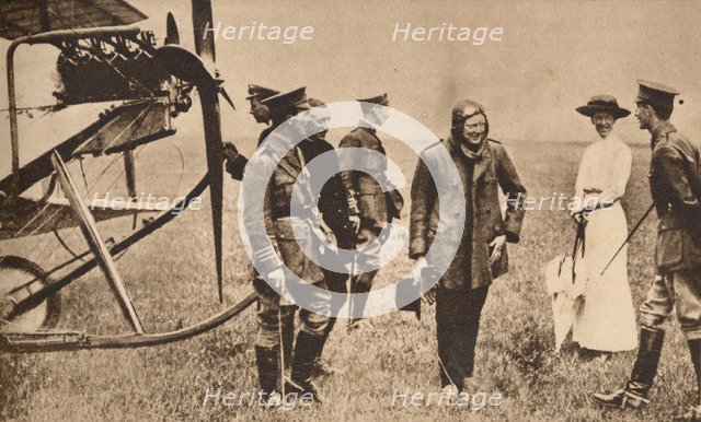 Winston Churchill after making a trip by air, c1914 (1935). Artist: Unknown.