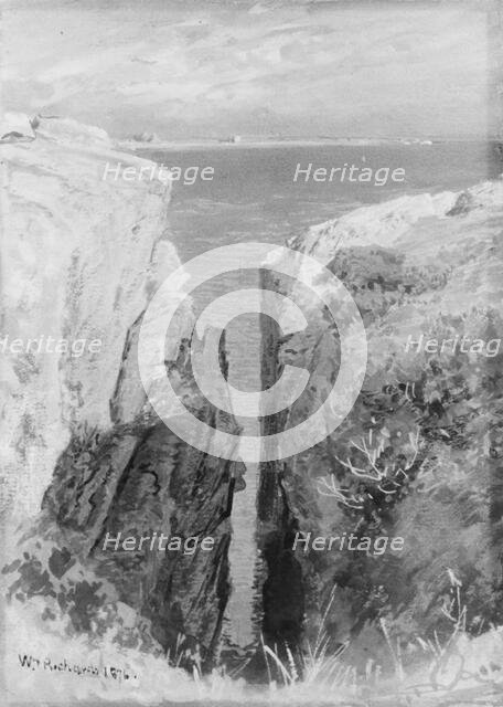 Between the Cliffs, Newport, 1876. Creator: William Trost Richards.