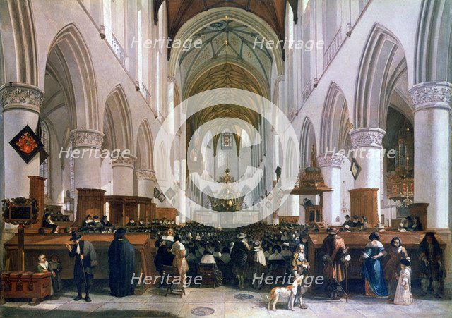 'The Interior of the Grote Kerk, Haarlem', 1673. Artist: Gerrit Berckheyde
