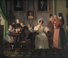 The Waagepetersen family, 1836. Creator: Marstrand, Wilhelm Nicolai (1810-1873).