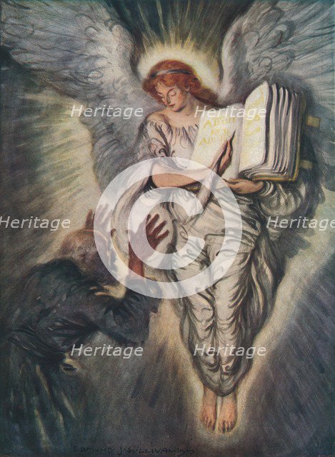 'And When The Angel Showed Him The Names Of Those Whom Love Of God Had Blest', 1916, (1917). Artist: Edmund Joseph Sullivan.