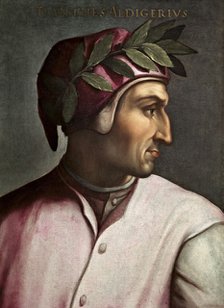 Portrait of Dante Alighieri (Giovio Series), 1566-1568. Artist: Dell'Altissimo, Cristofano (1525-1605)