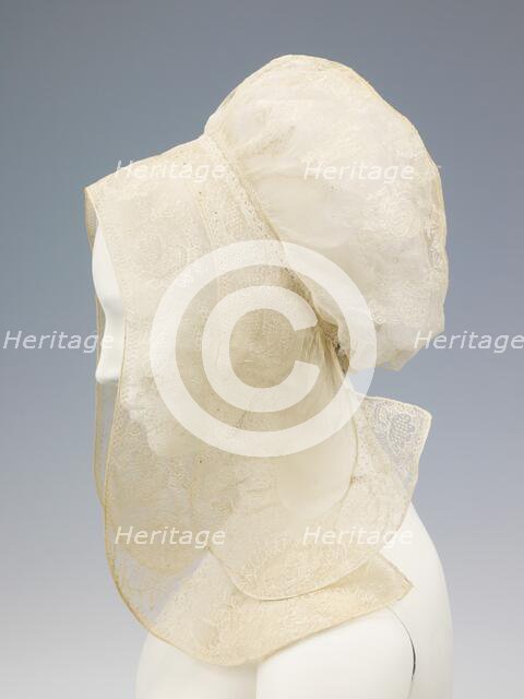 Cap, French, 1760-90. Creator: Unknown.