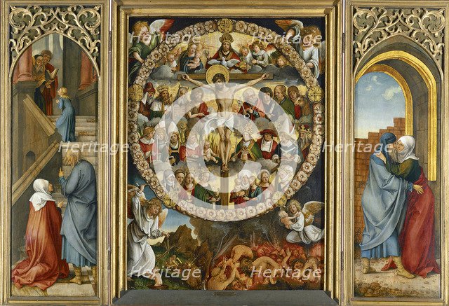 Triptych of the Rosary. Artist: Kulmbach, Hans Suess, von (ca. 1480-1522)