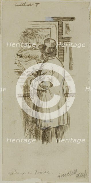 Man at Exhibition, 1870/91. Creator: Charles Samuel Keene.