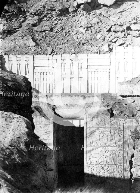 Entrance to ruins, Egypt, 1863-1864. Artist: Emmanuel Rouge