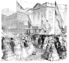 Fancy Bazaar at the Wellington Barracks, St. James's-Park, 1856.  Creator: Unknown.