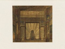 Set design for opera Les Mystères d'Isis by Wolfgang Amadeus Mozart.
