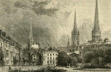'Coventry - The Spires of Trinity, St. Michael's, and Christ Church', 1898. Creator: Unknown.