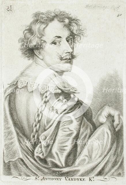 Portrait of Anthony Van Dyck, 1757. Creator: Thomas Worlidge.