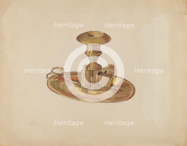 Candlestick, c. 1936. Creator: Dorothy Posten.