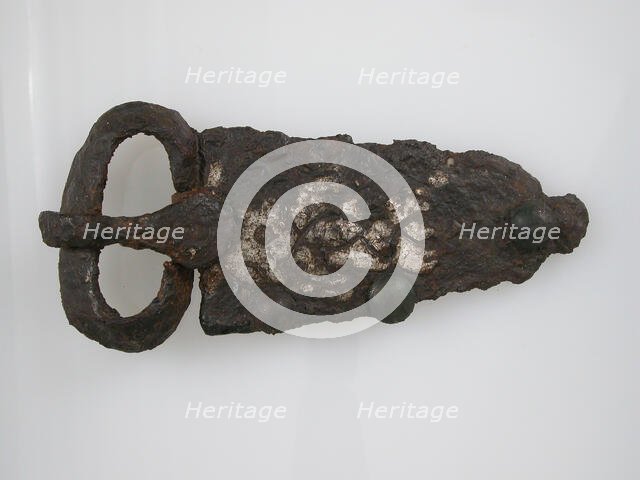 Belt Buckle, Frankish or Burgundian, 6th-7th century. Creator: Unknown.