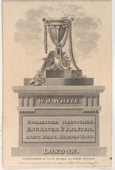 Trade Card for W. J. White, Commercial Draftsman, Engraver & Printer, 19th century. Creator: Anon.