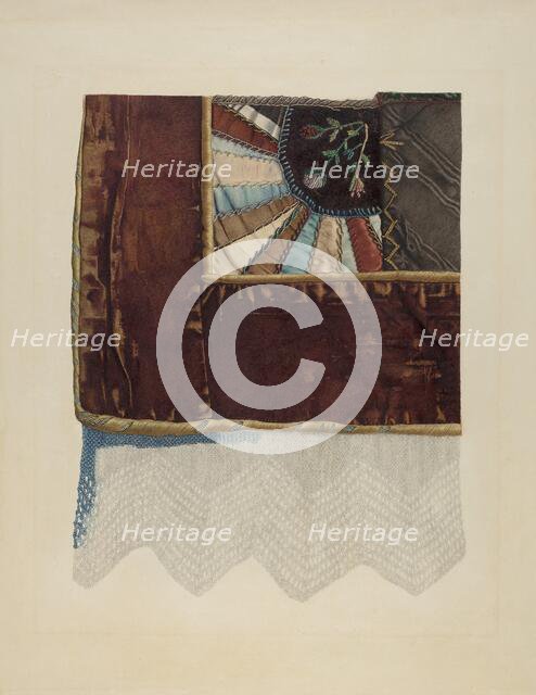 Crazy Quilt: Detail, c. 1942. Creator: Esther Molina.