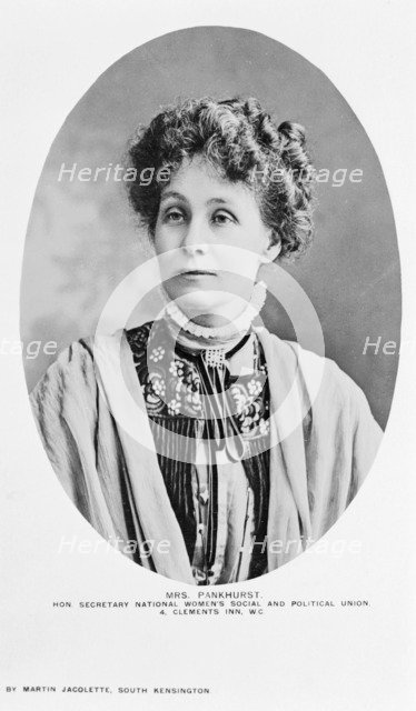 Emmeline Pankhurst, c1909. Artist: Unknown