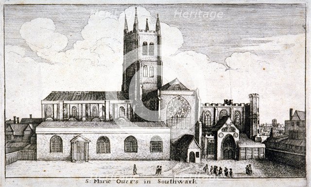 St Mary Overie's Church, Southwark, London, 1647. Artist: Anon