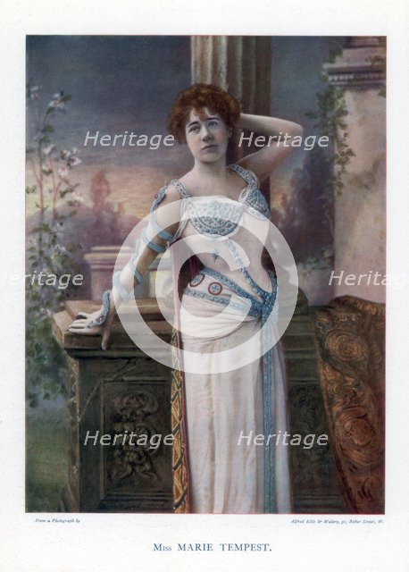 Dame Marie Tempest, English singer and actress, 1901.Artist: Ellis & Walery