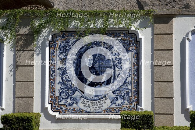 Azulejo tiled panel, Episcopal Palace Garden, Castelo Branco, Portugal, 2009. Artist: Samuel Magal