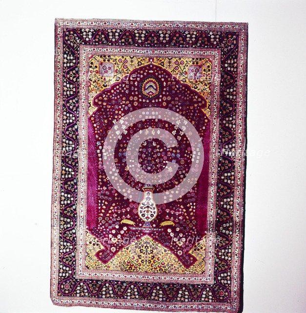 South Persian Prayer Rug, 18th century. Artist: Unknown.