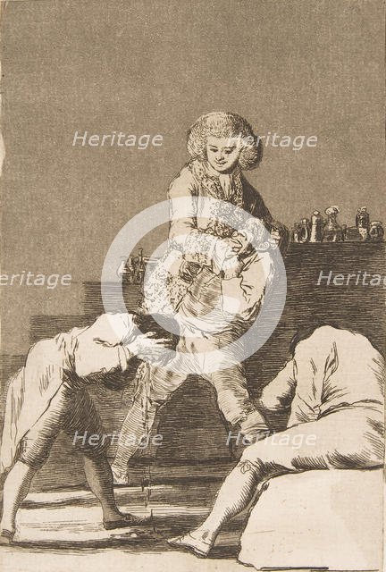 Plate 33 from 'Los Caprichos':To the Count Palatine (Al Conde Palatino.), 1799. Creator: Francisco Goya.