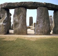 Stonehenge from the west, 25th century BC. Artist: Unknown