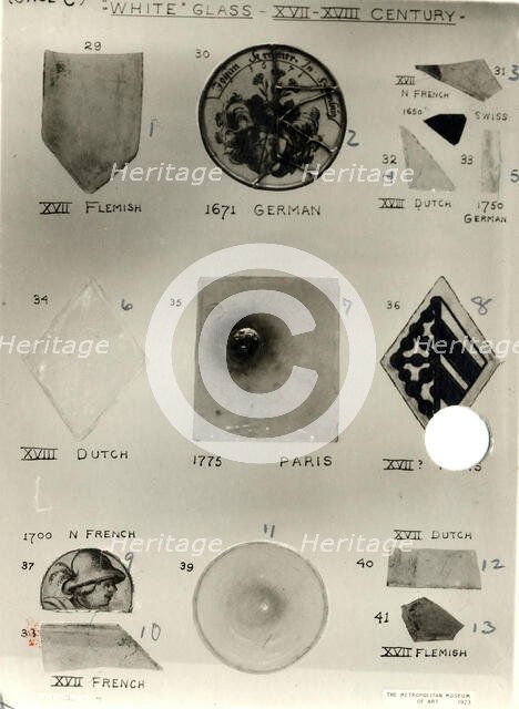 Glass Fragment, Dutch, 18th century. Creator: Unknown.