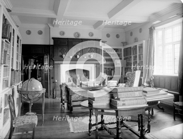 The library at Pitchford Hall, Shropshire, 1959. Artist: GB Mason