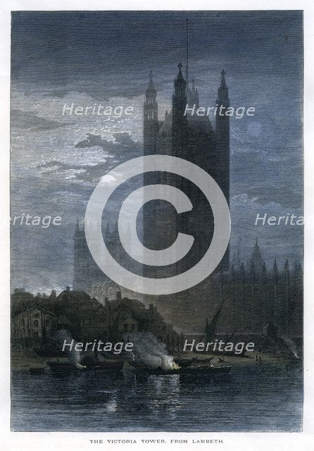 'The Victoria Tower, from Lambeth'. Artist: Unknown