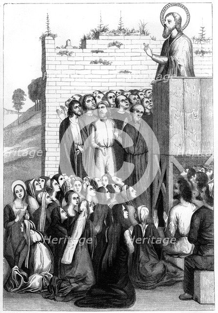 Christ preaching, 15th century (1849).Artist: A Bisson