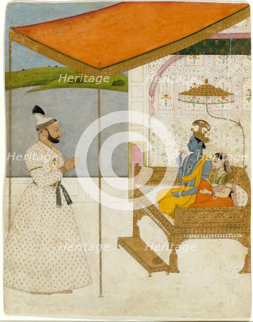 Raja Balwant Singh’s Vision of Krishna and Radha, ca. 1745-50. Creator: Nainsukh.