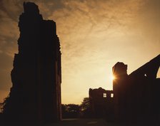 Sunset at Ashby De La Zouch Castle, Leicestershire, 1986. Artist: Unknown